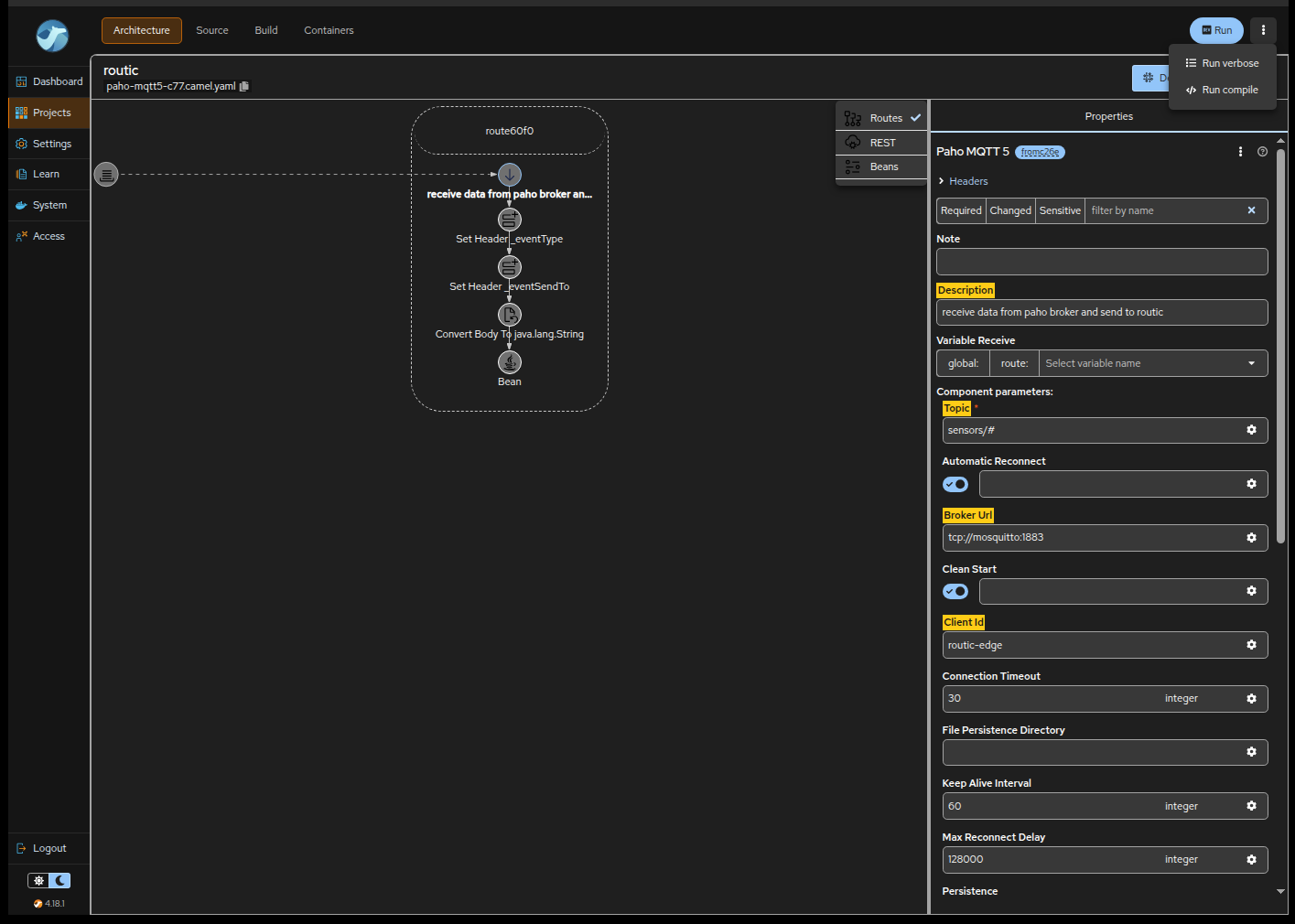 Editor screenshot showing split pane interface